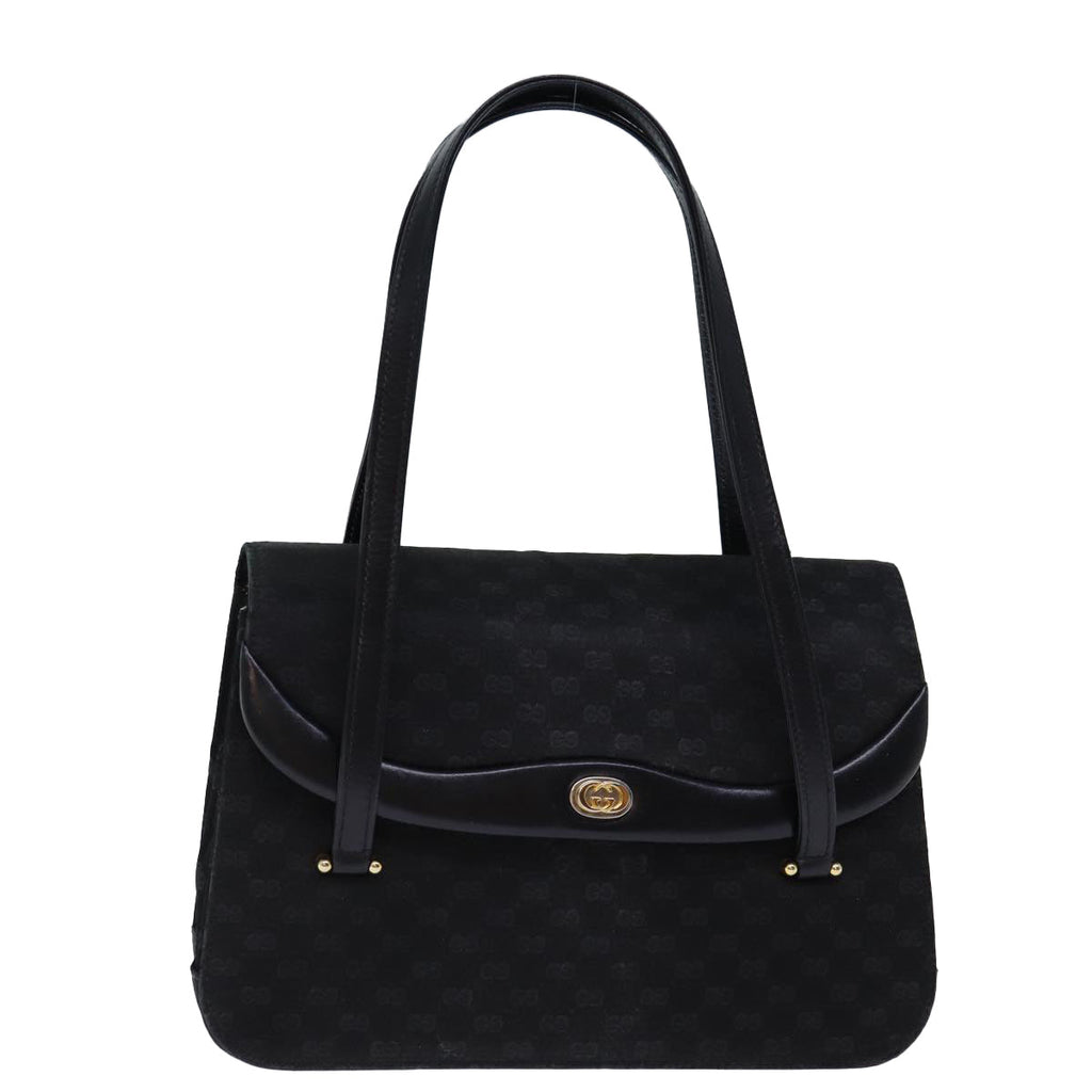 GUCCI Micro GG Canvas Hand Bag Black 73229