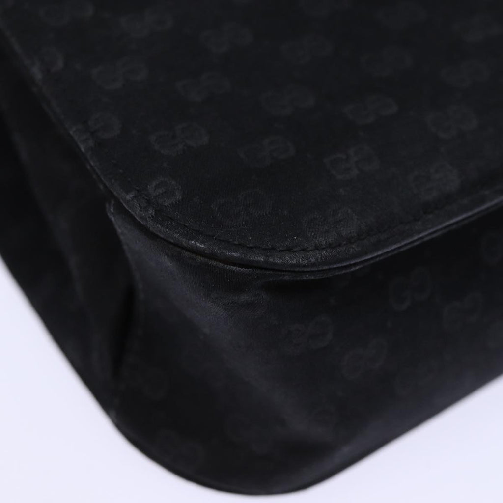 GUCCI Micro GG Canvas Hand Bag Black 73229