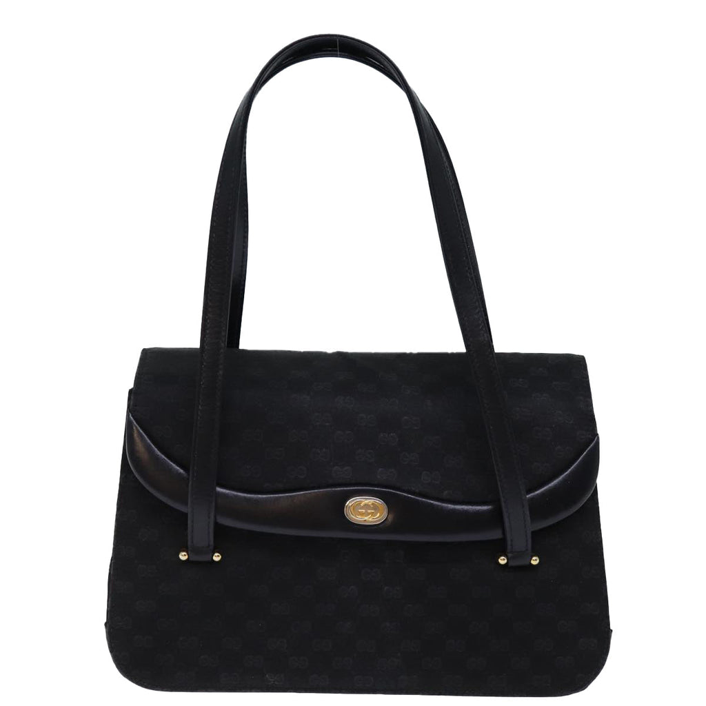 GUCCI Micro GG Canvas Hand Bag Black 73229