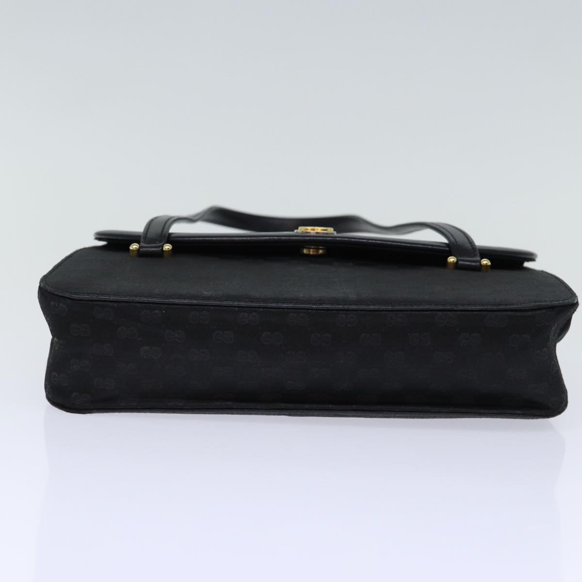 GUCCI Micro GG Canvas Hand Bag Black 73229