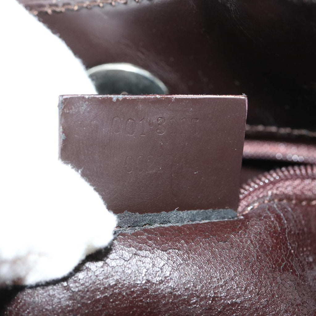 GUCCI Shoulder Bag Patent leather Brown 001 3115 73230