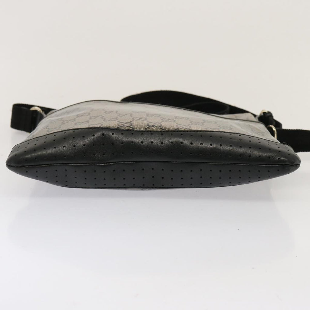 GUCCI GG Crystal Shoulder Bag Black Beige 145857 73231