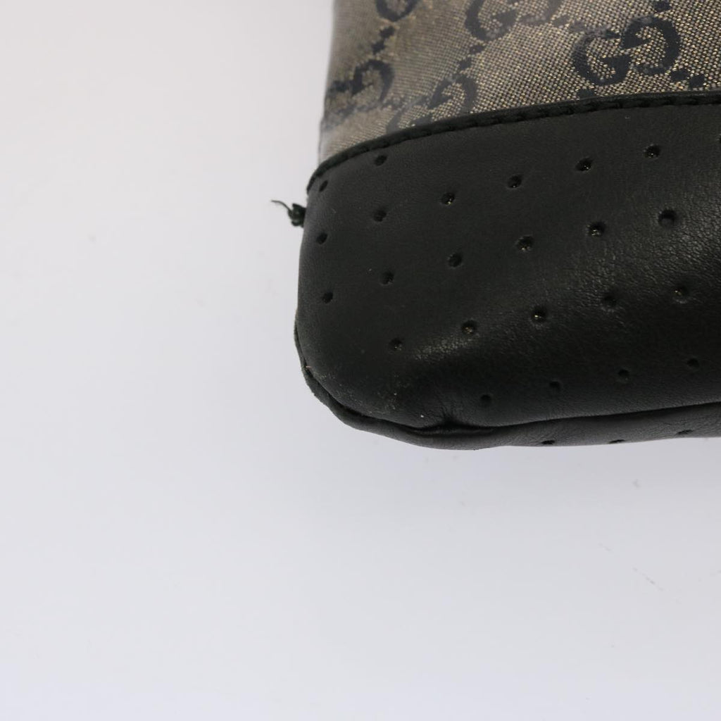 GUCCI GG Crystal Shoulder Bag Black Beige 145857 73231
