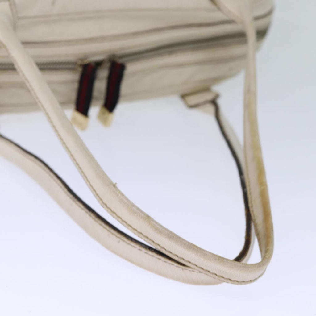GUCCI Sherry Line Shoulder Bag Leather Red White Navy 161720 73234