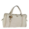 GUCCI Hand Bag Leather White 181488 73235
