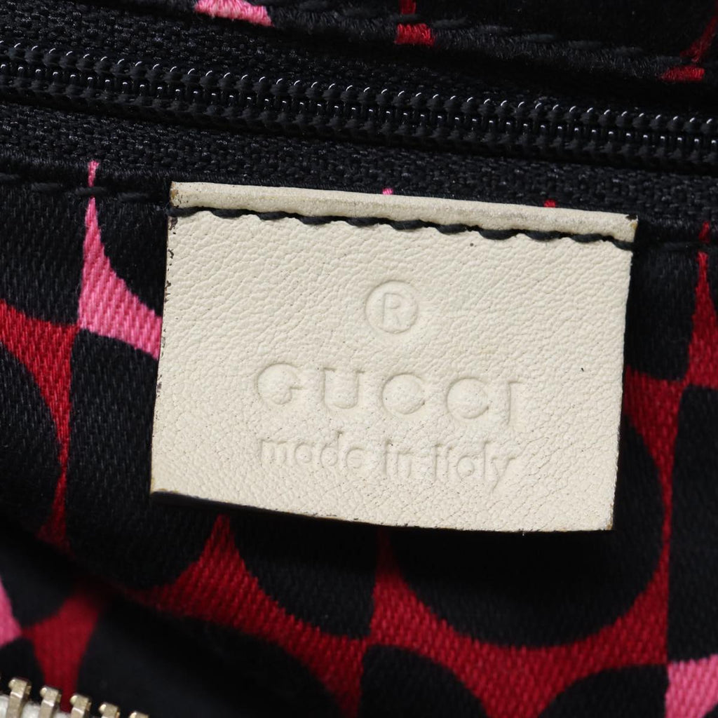 GUCCI Hand Bag Leather White 181488 73235