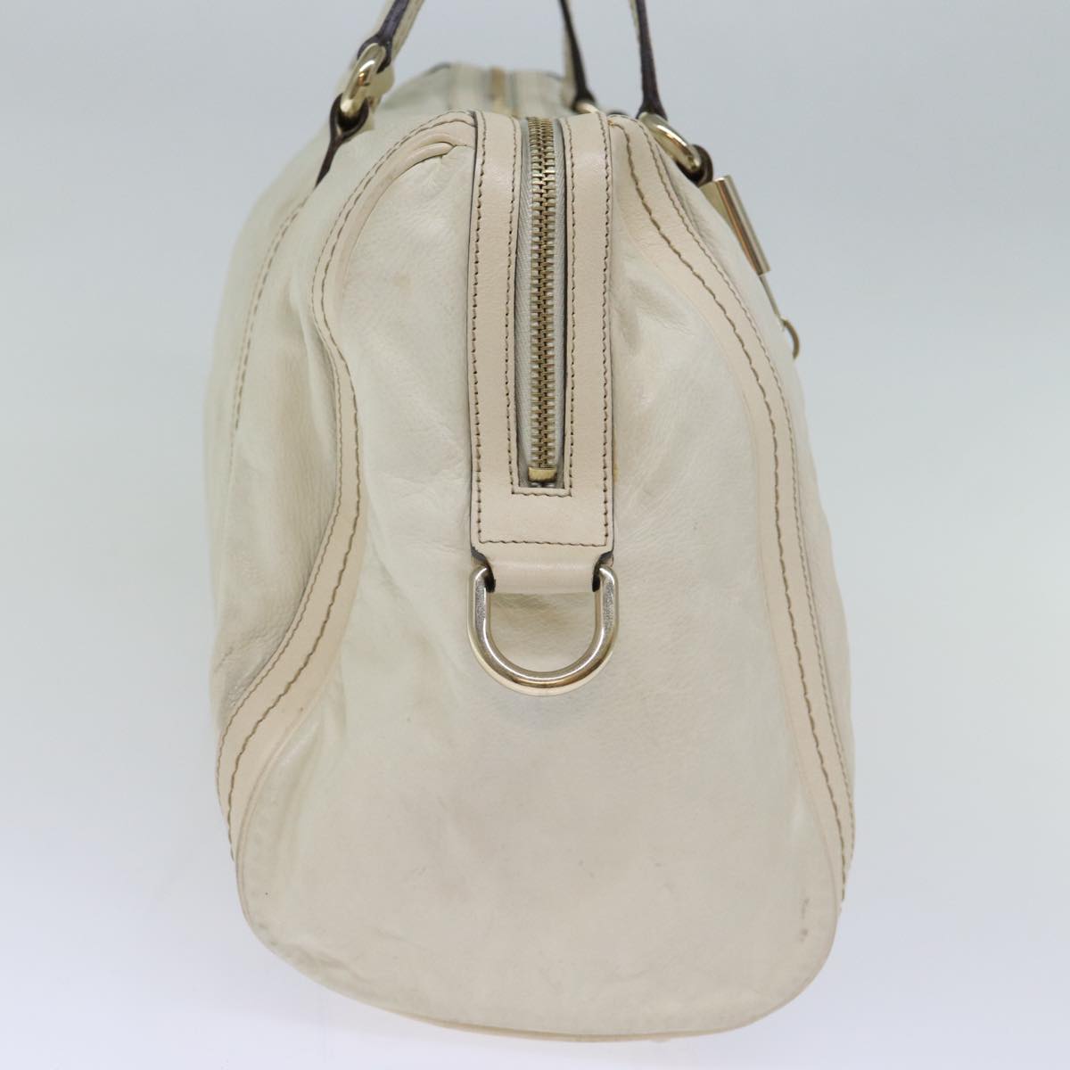 GUCCI Hand Bag Leather White 181488 73235