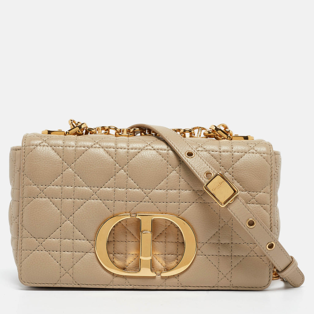 Dior Light  Cannage Leather Small Caro Shoulder Bag