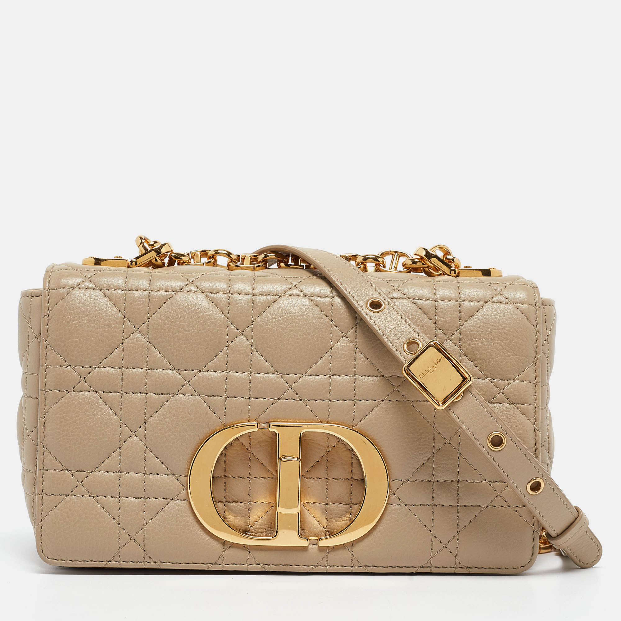 Dior Light  Cannage Leather Small Caro Shoulder Bag