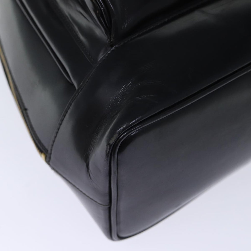 GUCCI Bamboo Body Bag Patent leather Black 73357
