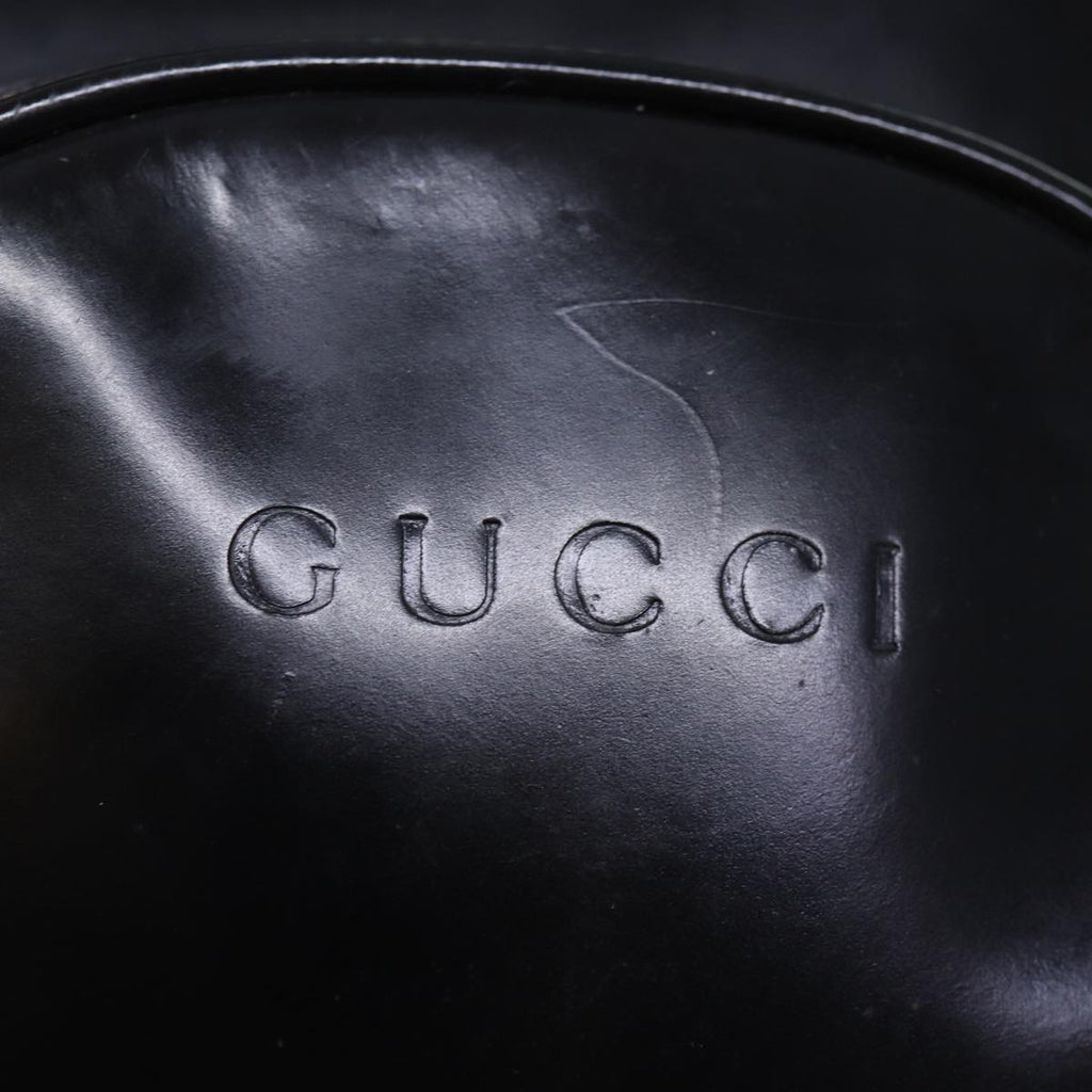 GUCCI Bamboo Body Bag Patent leather Black 73357