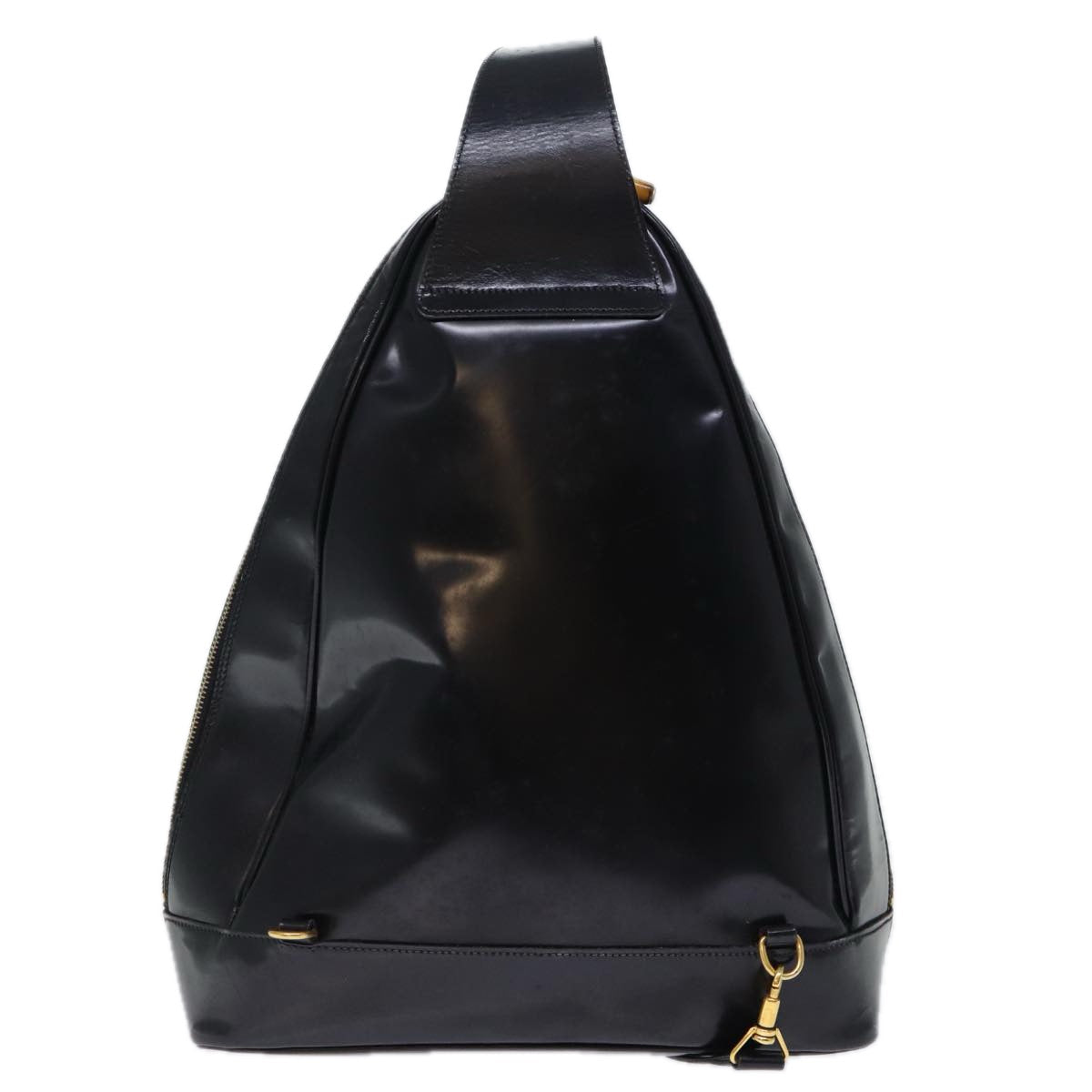 GUCCI Bamboo Body Bag Patent leather Black 73357