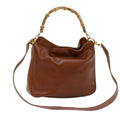 GUCCI Bamboo Shoulder Bag Leather 2way Brown 001 0166 1638 73358