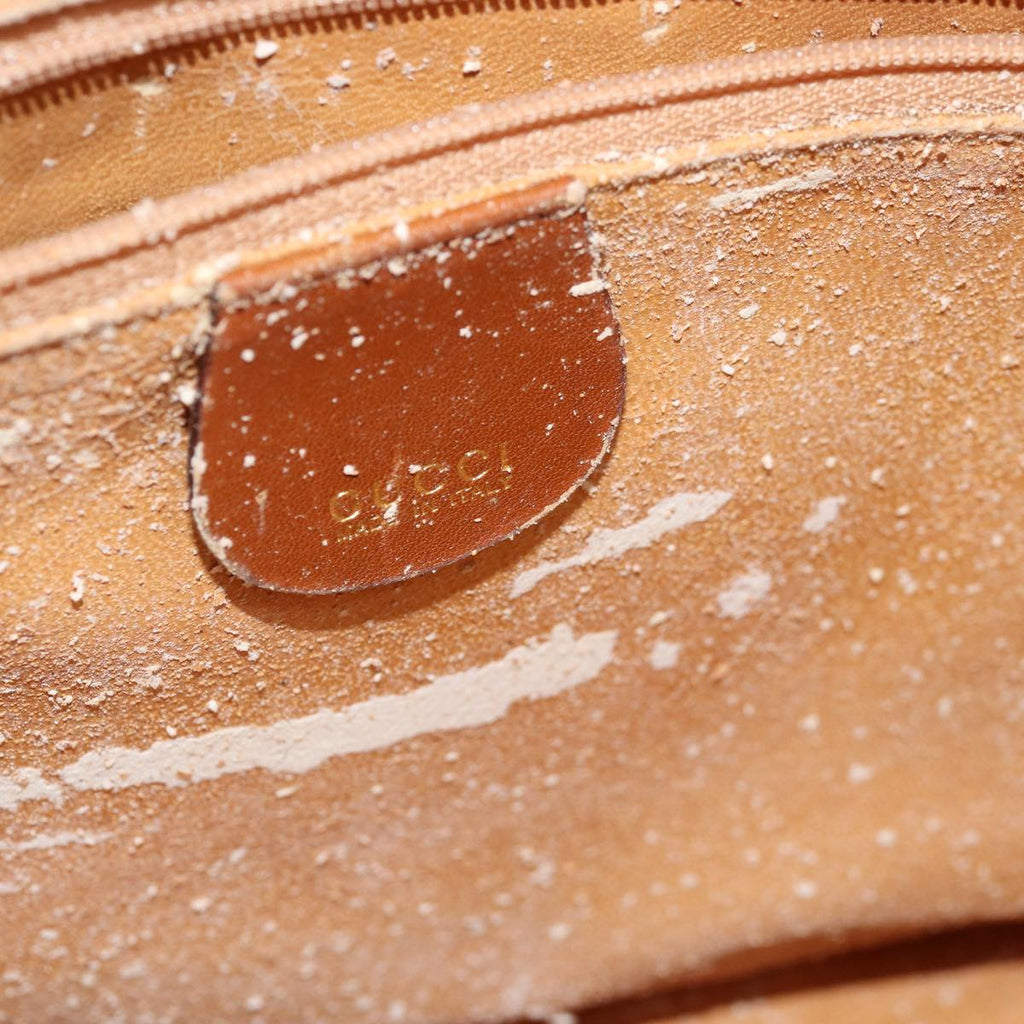 GUCCI Bamboo Shoulder Bag Leather 2way Brown 001 0166 1638 73358