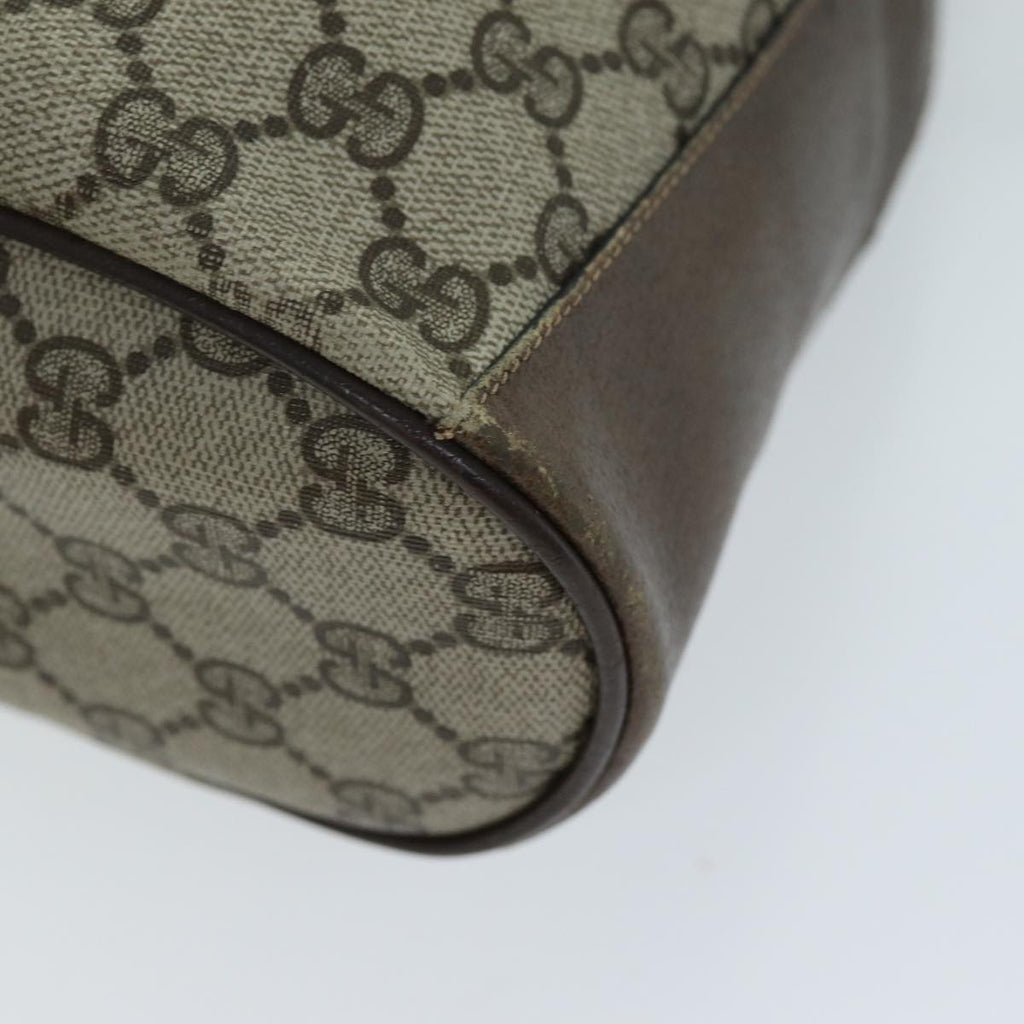 GUCCI GG Supreme Web Sherry Line Shoulder Bag PVC Beige 14 02 034 73361