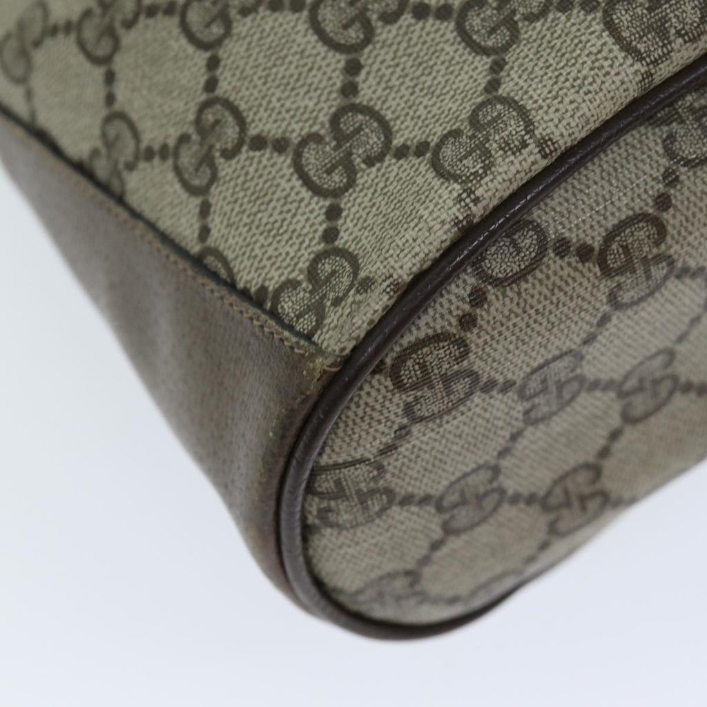 GUCCI GG Supreme Web Sherry Line Shoulder Bag PVC Beige 14 02 034 73361