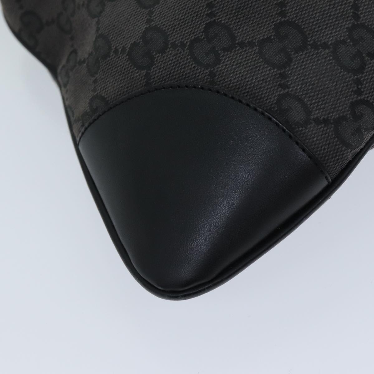GUCCI GG Canvas Sherry Line Jackie Shoulder Bag Black White 001 4057 73366