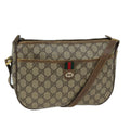GUCCI GG Supreme Web Sherry Line Shoulder Bag PVC Beige 89 02 077 73369