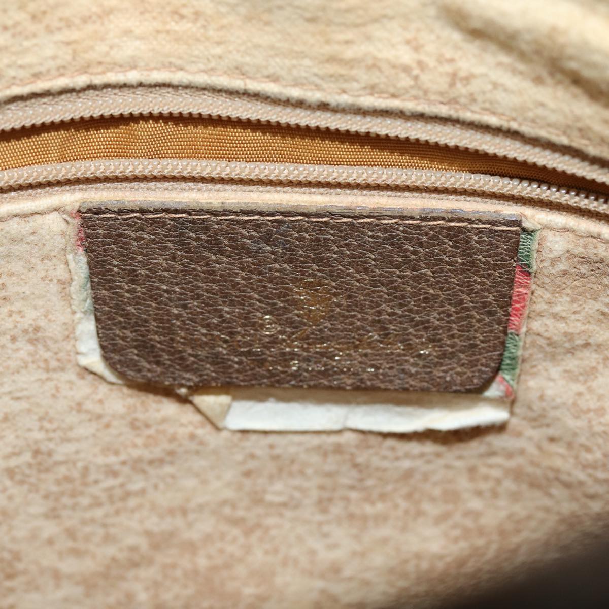GUCCI GG Supreme Web Sherry Line Shoulder Bag PVC Beige 89 02 077 73369
