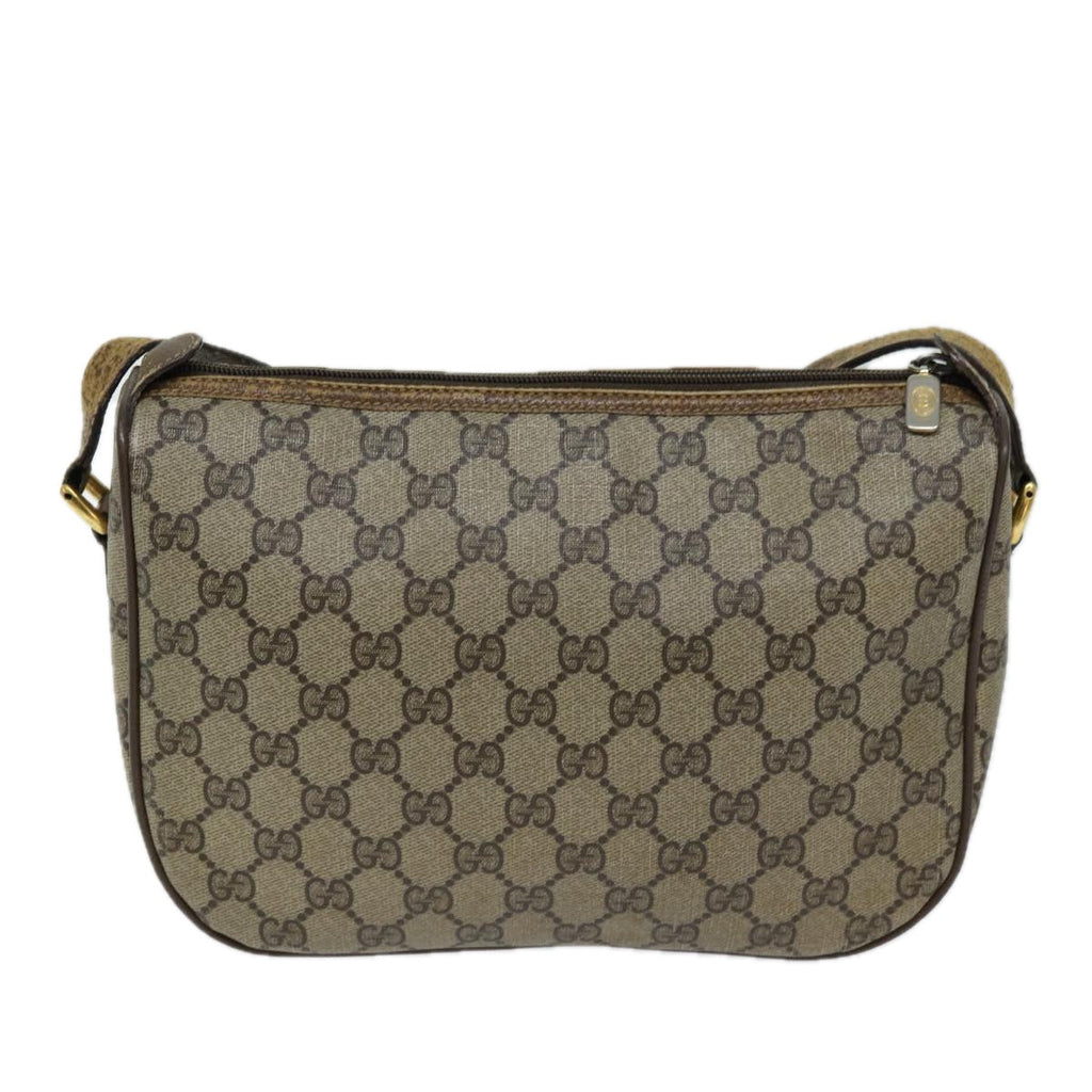 GUCCI GG Supreme Web Sherry Line Shoulder Bag PVC Beige 89 02 077 73369