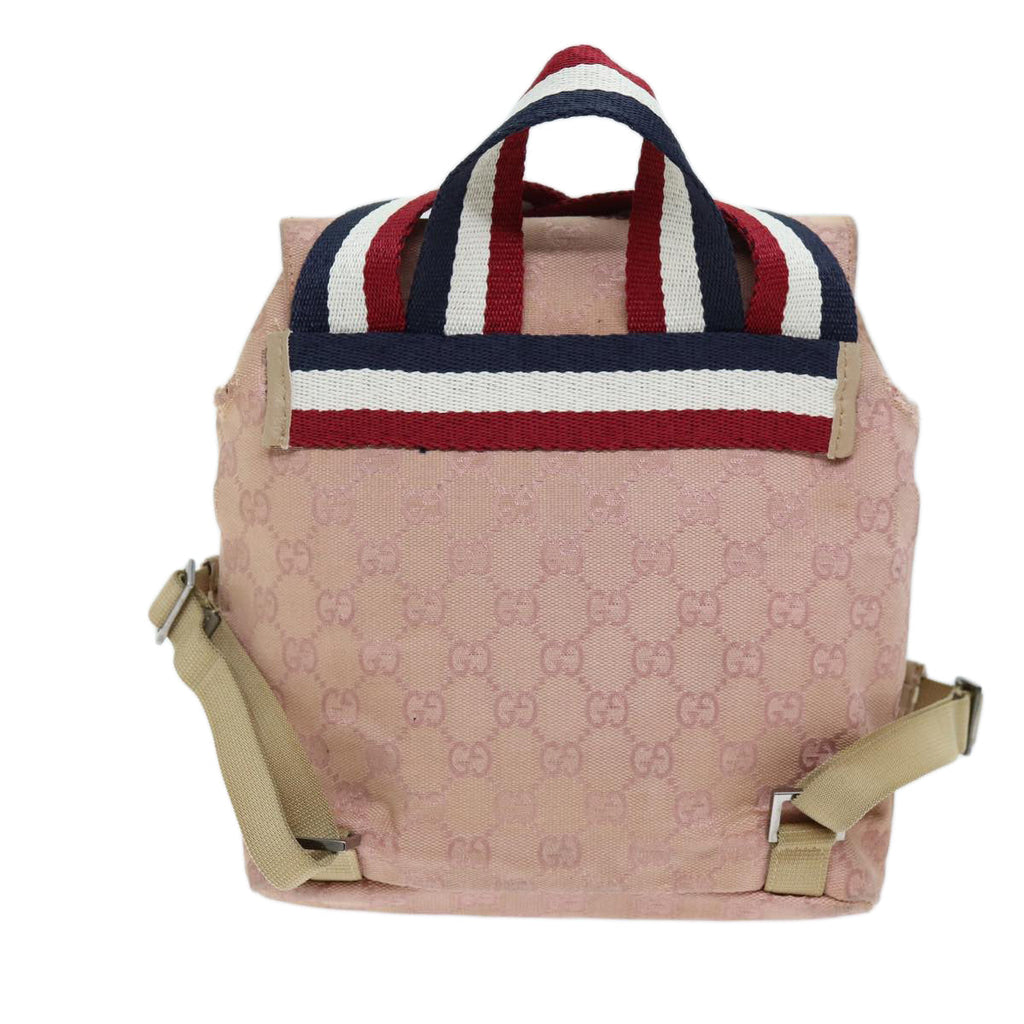 GUCCI GG Canvas Sherry Line Backpack Pink Red Navy 003 0242 73372