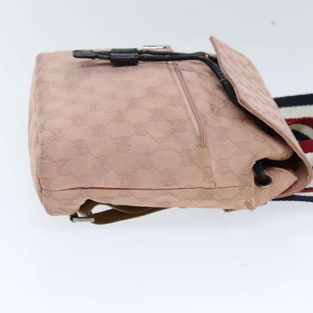 GUCCI GG Canvas Sherry Line Backpack Pink Red Navy 003 0242 73372