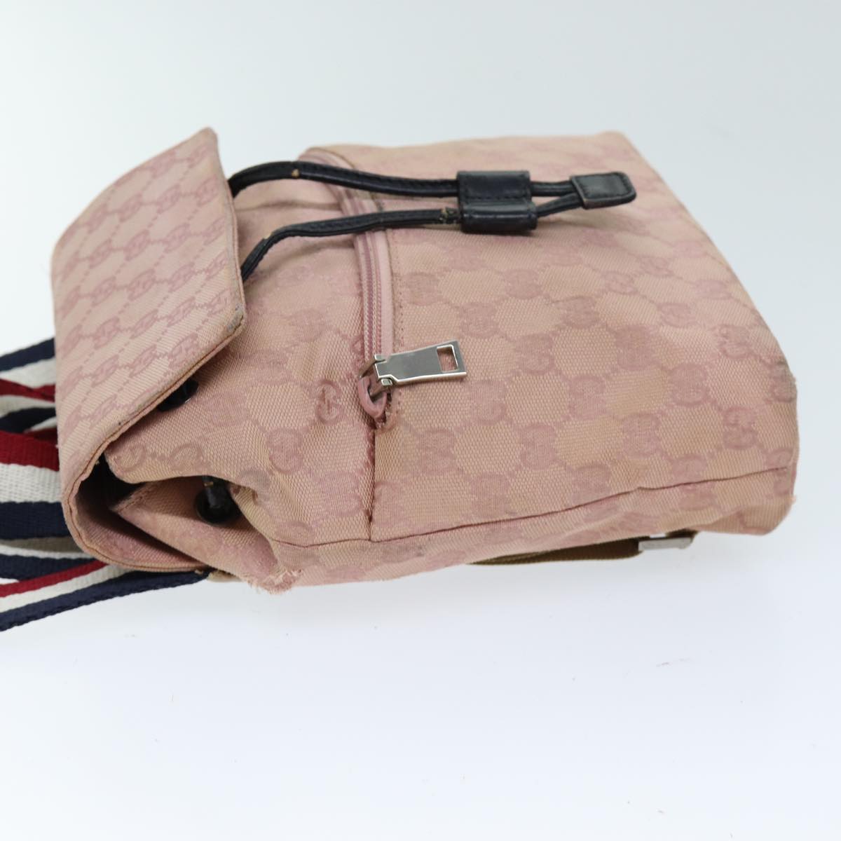 GUCCI GG Canvas Sherry Line Backpack Pink Red Navy 003 0242 73372