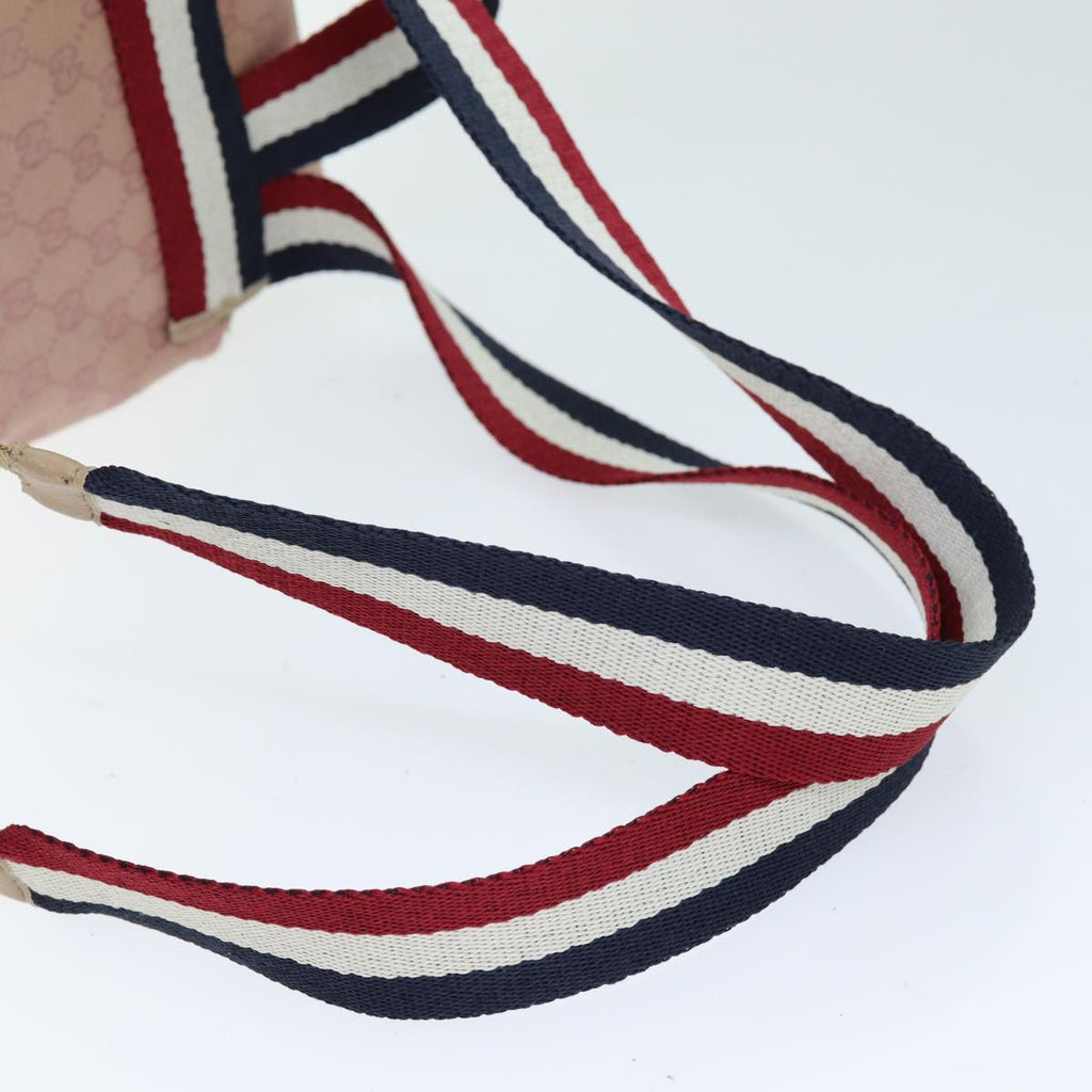 GUCCI GG Canvas Sherry Line Backpack Pink Red Navy 003 0242 73372