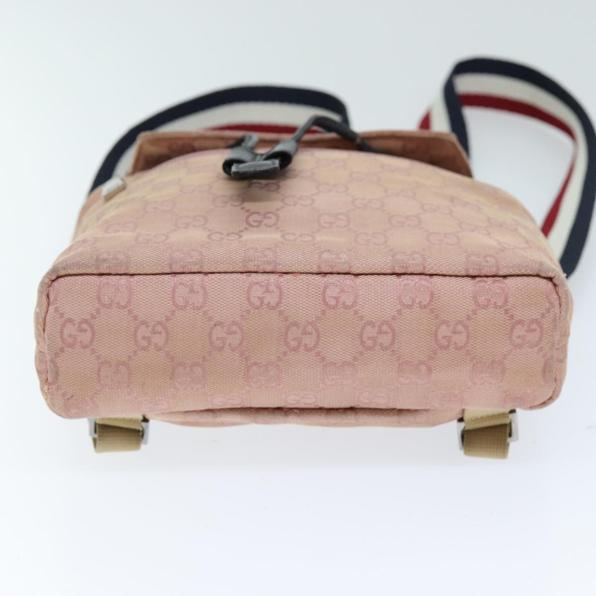 GUCCI GG Canvas Sherry Line Backpack Pink Red Navy 003 0242 73372