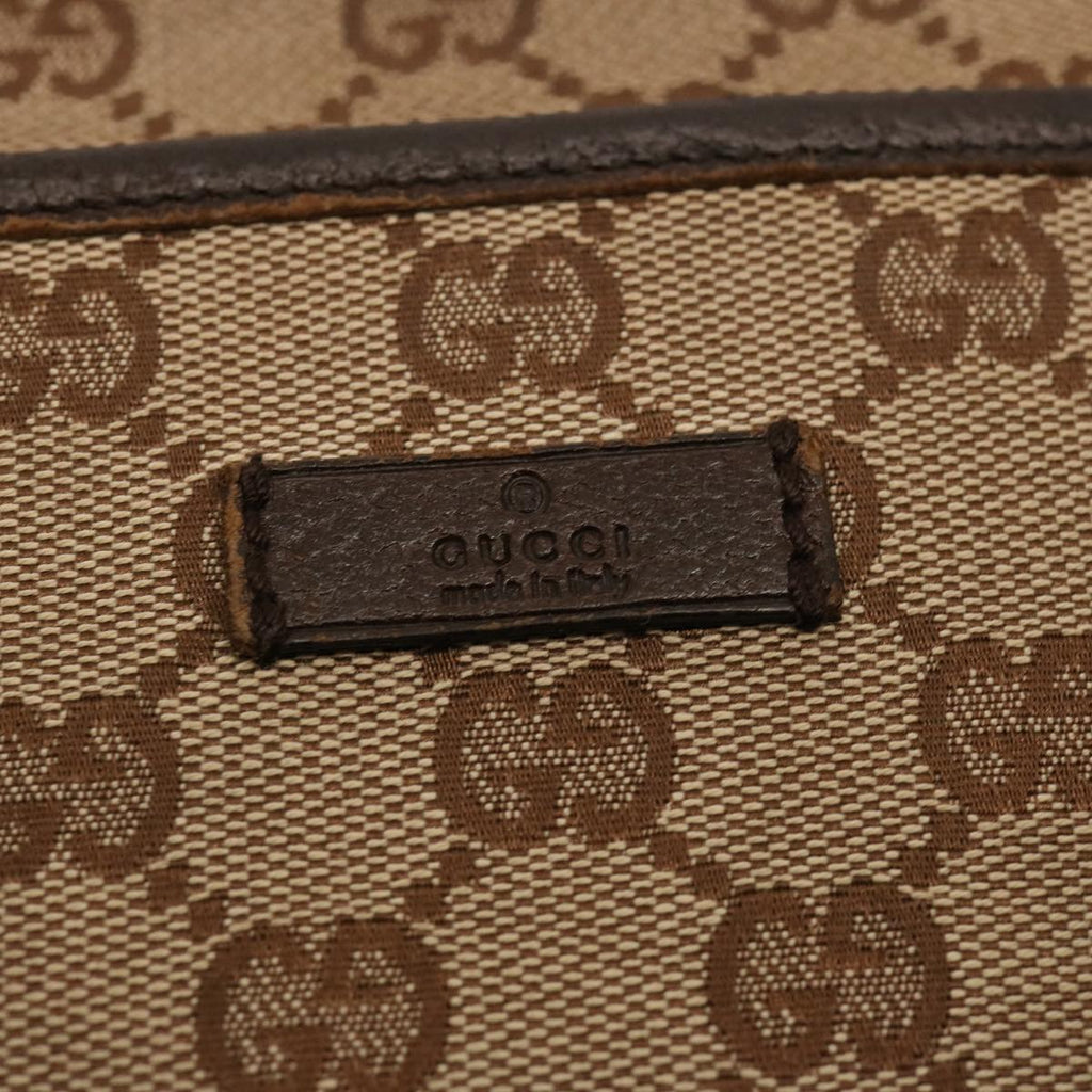 GUCCI GG Canvas Shoulder Bag Beige 122793 73373