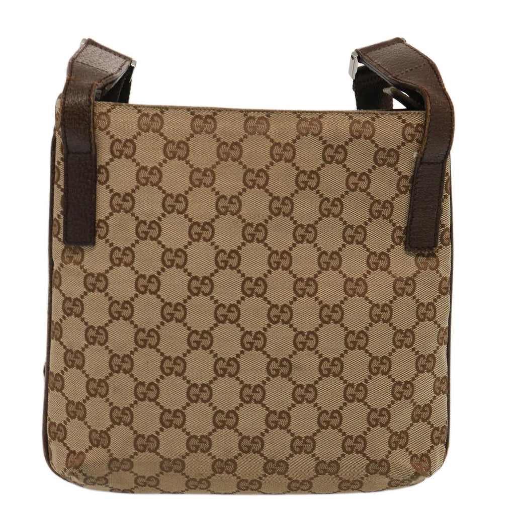 GUCCI GG Canvas Shoulder Bag Beige 122793 73373