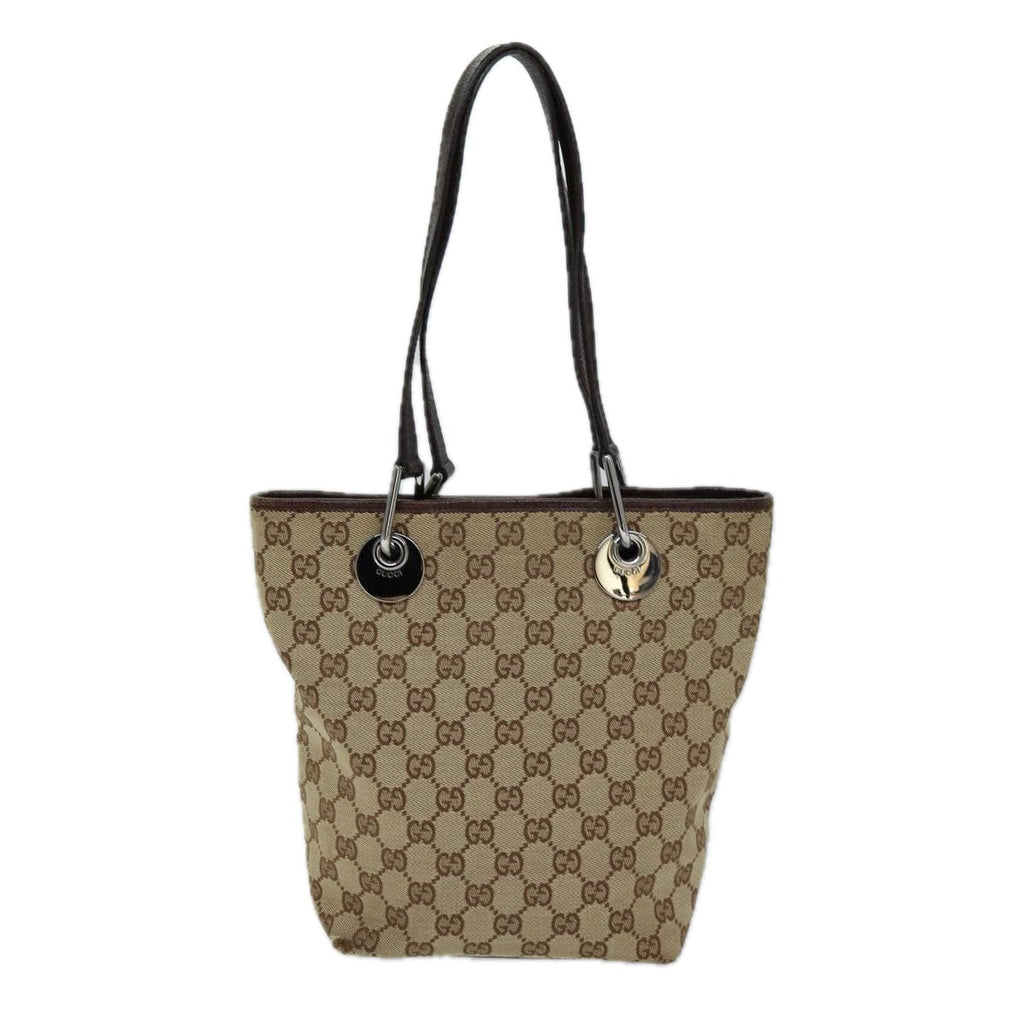 GUCCI GG Canvas Tote Bag Beige 120840 73375