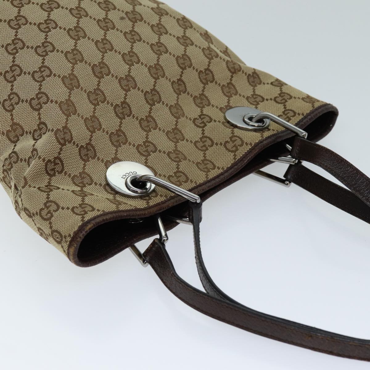 GUCCI GG Canvas Tote Bag Beige 120840 73375