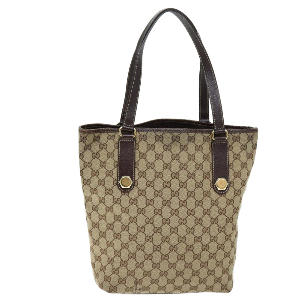 GUCCI GG Canvas Tote Bag Beige 153009 73451