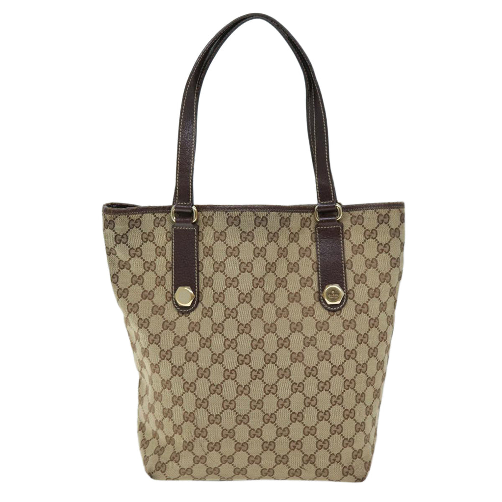 GUCCI GG Canvas Tote Bag Beige 153009 73451