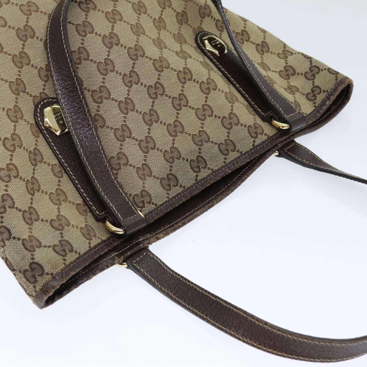 GUCCI GG Canvas Tote Bag Beige 153009 73451