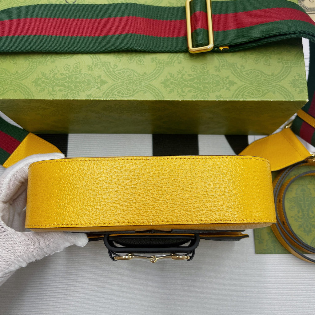 Glami x AGLAMIdas Horsebit 1955 Mini Bag Yellow For Women, Women’s Bags 8.1in/21cm Glami 658574 U3ZGLAMI 7775