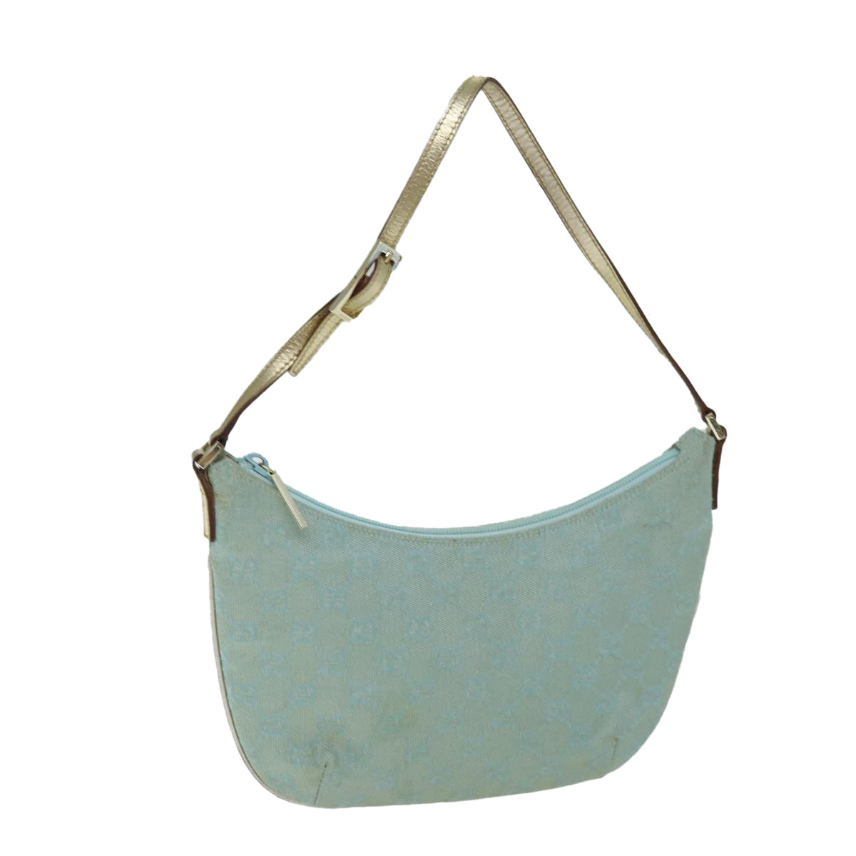 GUCCI GG Canvas Shoulder Bag Light Blue 73592
