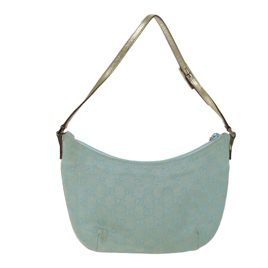GUCCI GG Canvas Shoulder Bag Light Blue 73592