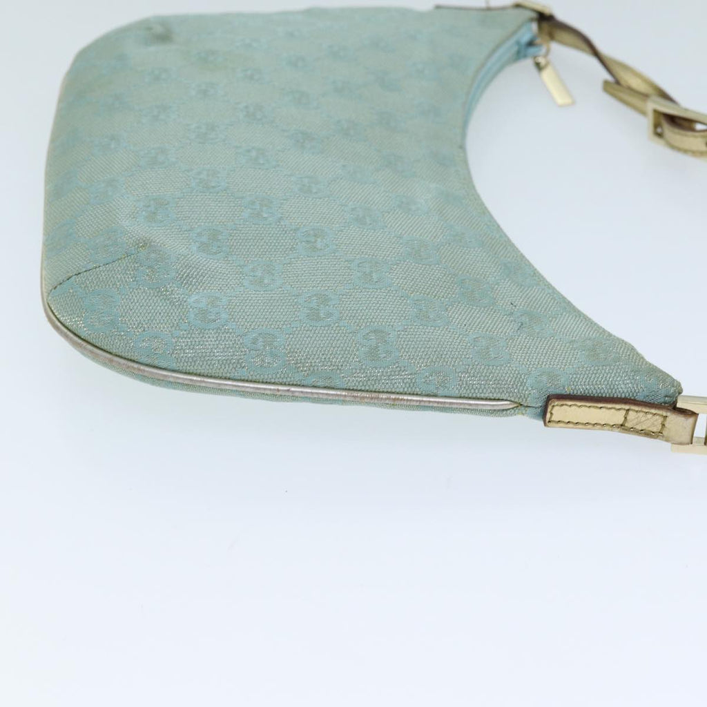 GUCCI GG Canvas Shoulder Bag Light Blue 73592