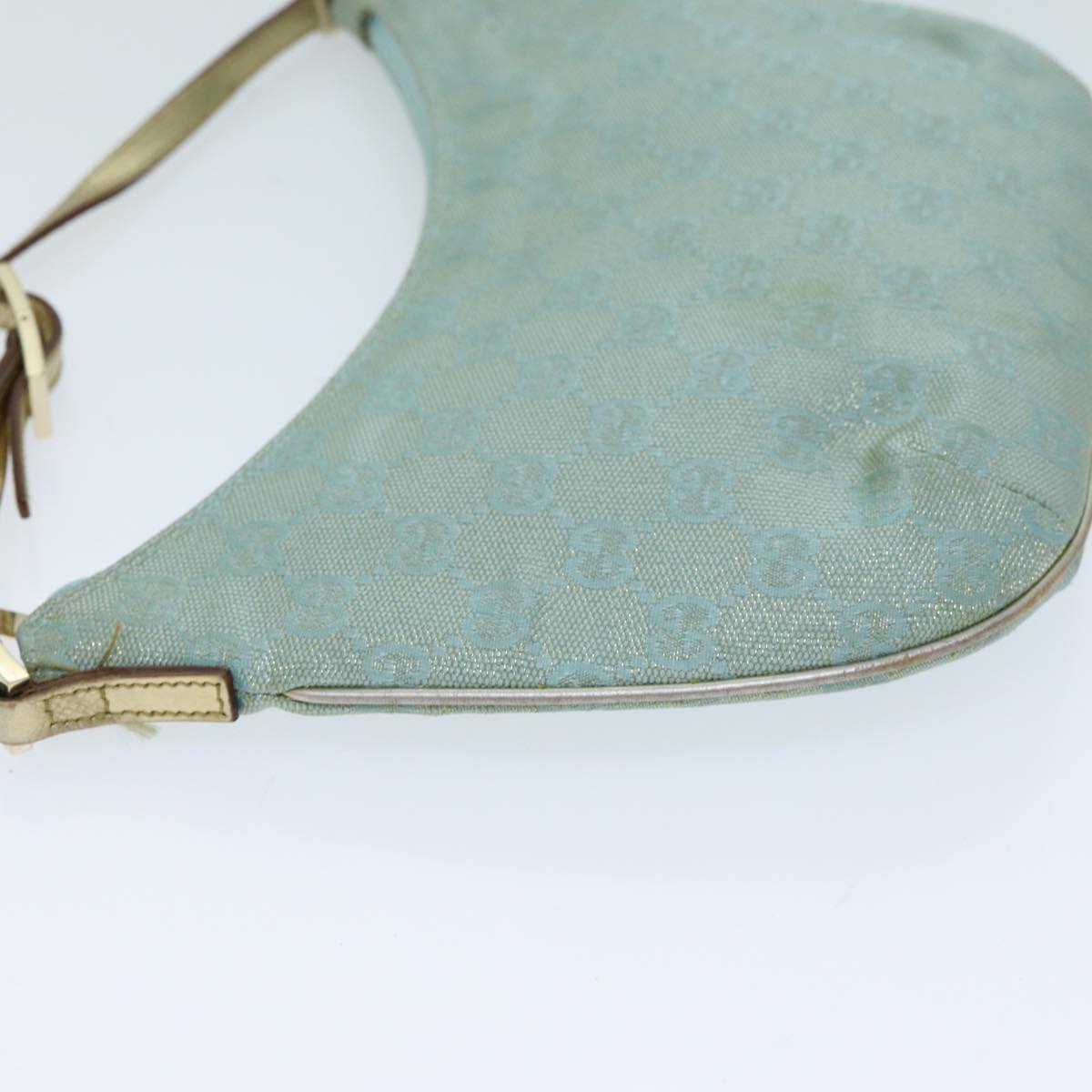 GUCCI GG Canvas Shoulder Bag Light Blue 73592