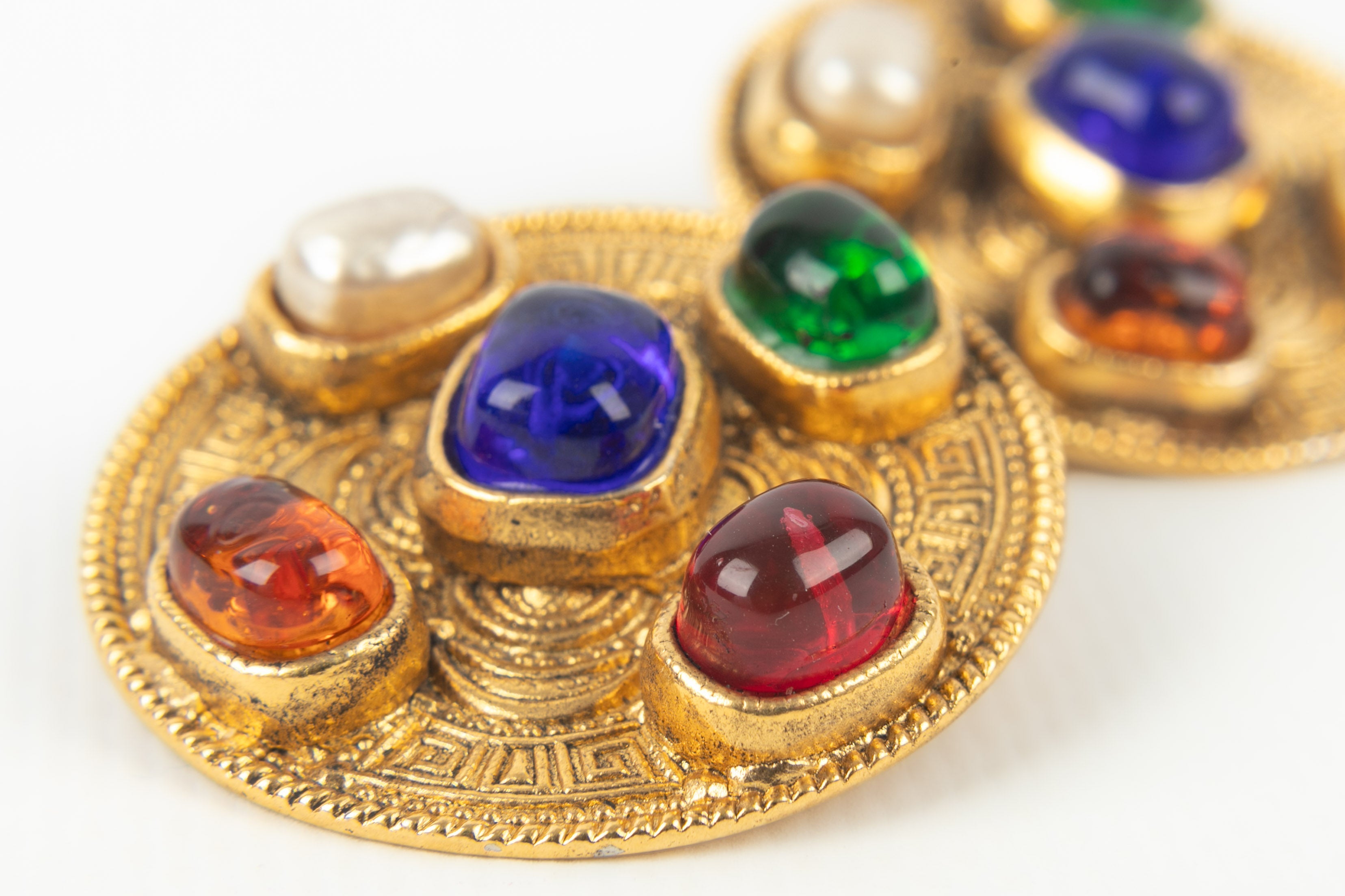 Boucles d'oreilles byzantines Chanel 1984