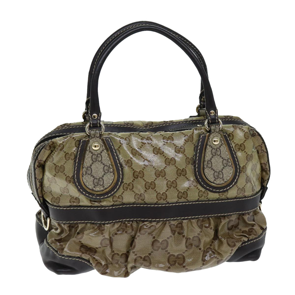 GUCCI GG Crystal Hand Bag Beige 223962 73606