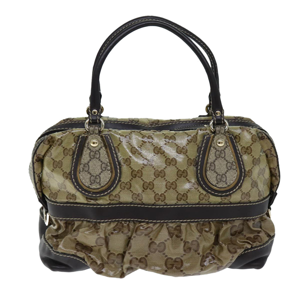 GUCCI GG Crystal Hand Bag Beige 223962 73606