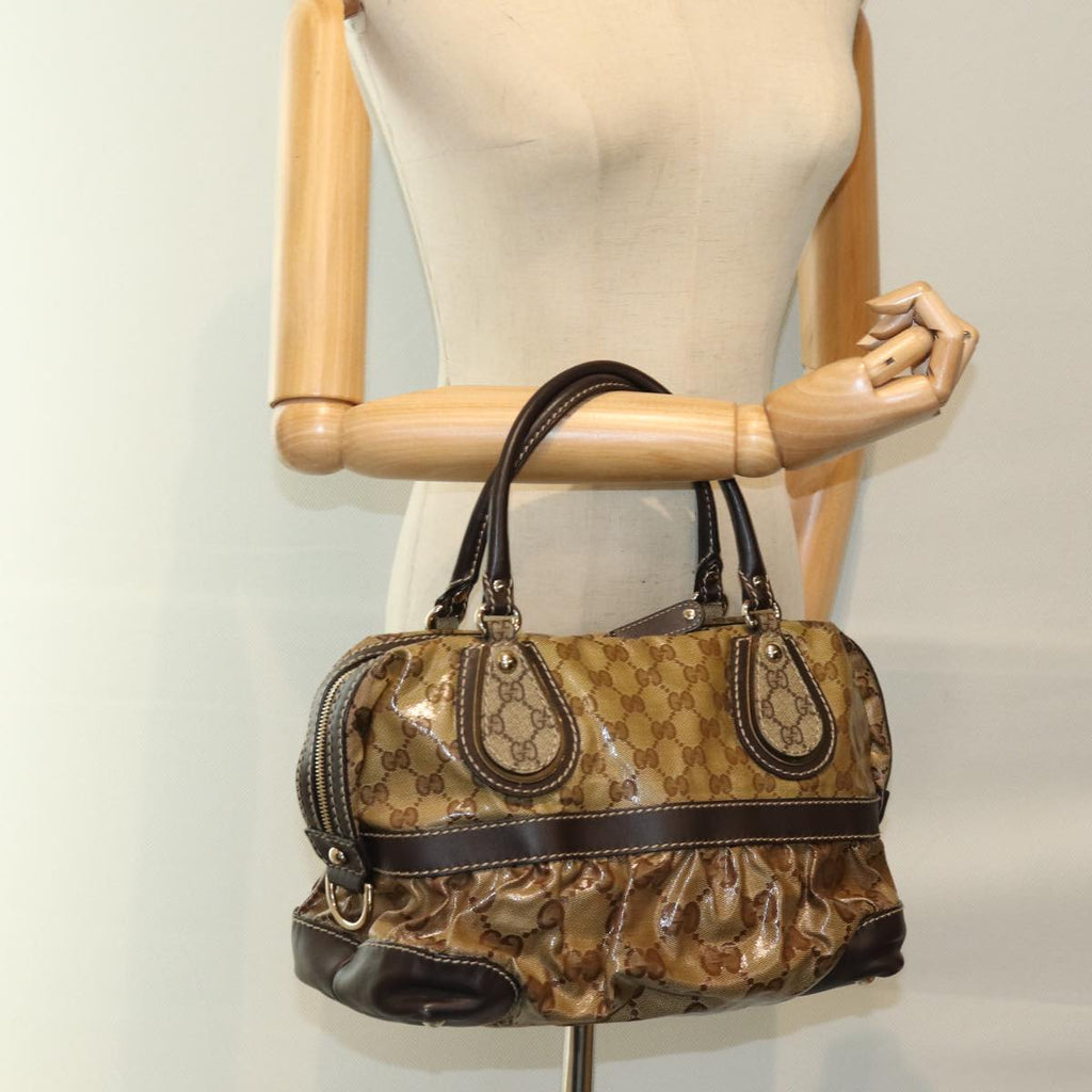 GUCCI GG Crystal Hand Bag Beige 223962 73606