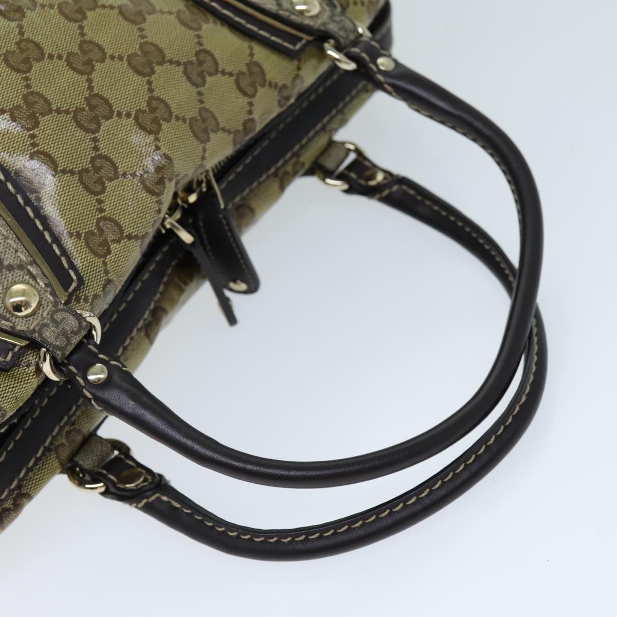 GUCCI GG Crystal Hand Bag Beige 223962 73606