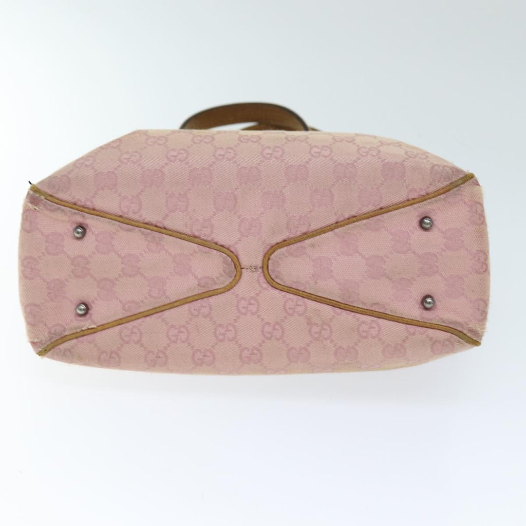 GUCCI GG Canvas Hand Bag Pink 113019 73607