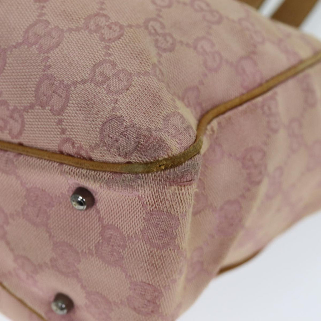 GUCCI GG Canvas Hand Bag Pink 113019 73607
