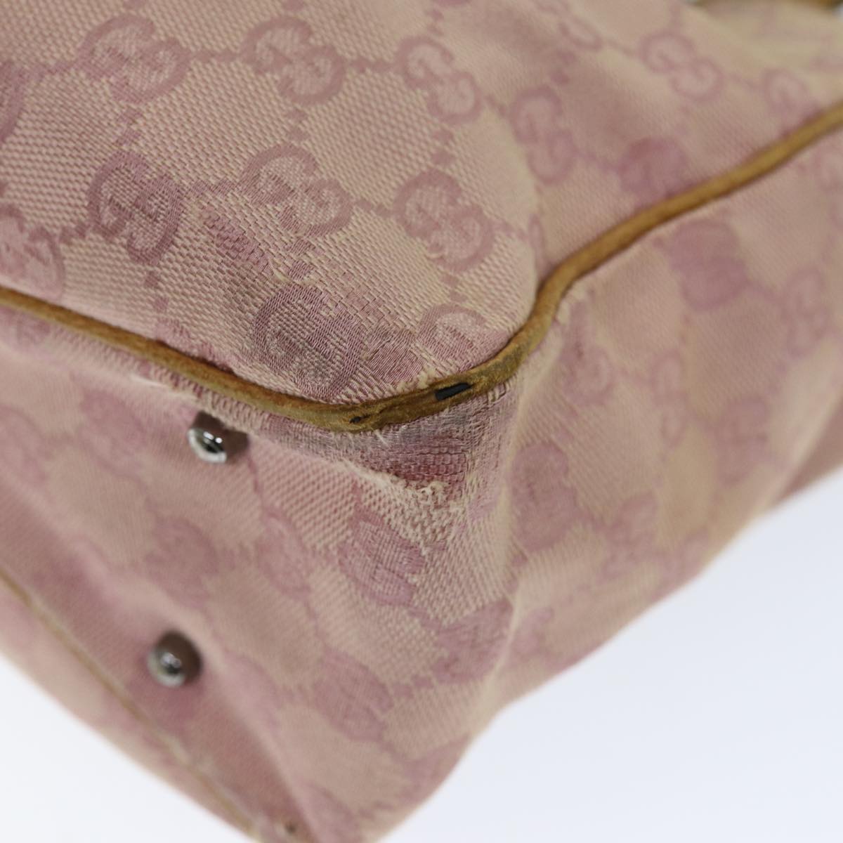 GUCCI GG Canvas Hand Bag Pink 113019 73607