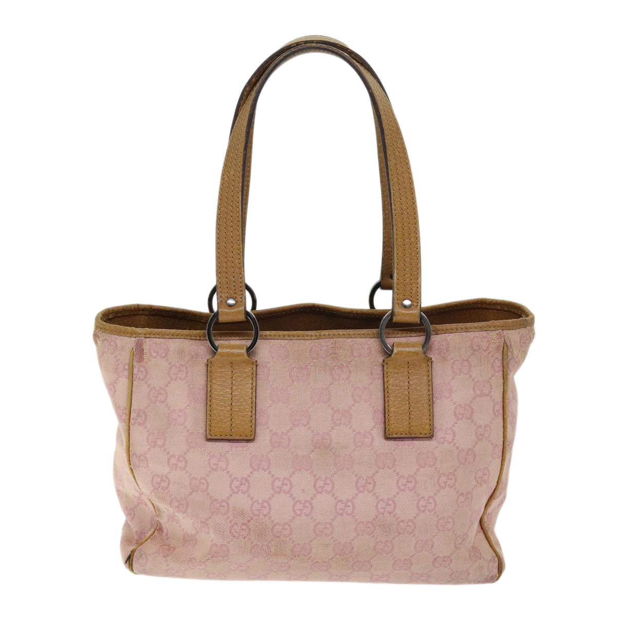 GUCCI GG Canvas Hand Bag Pink 113019 73607